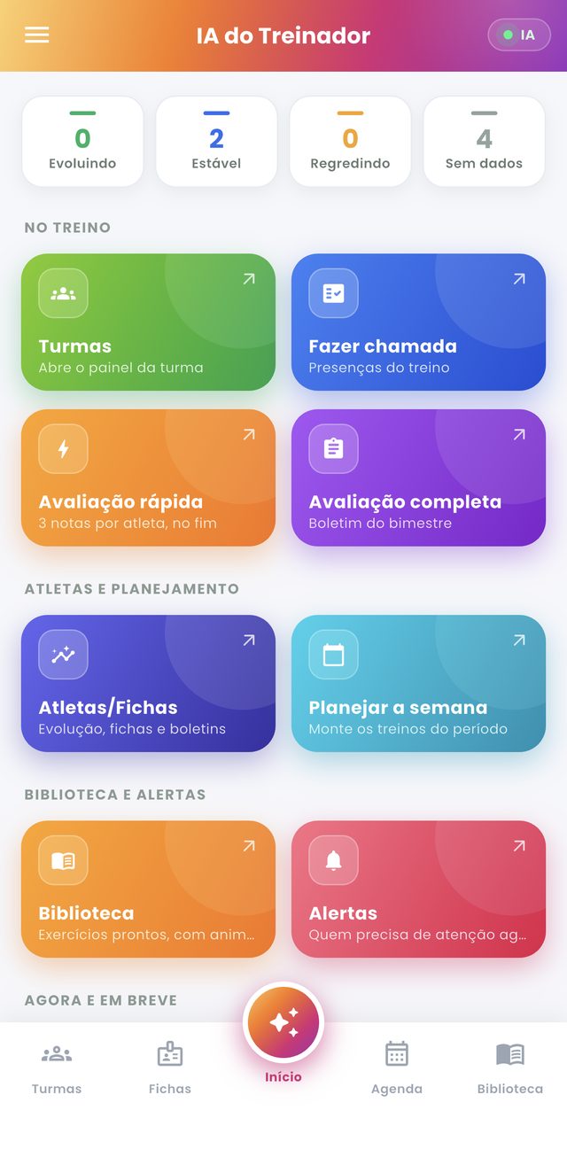 Painel da IA do Treinador no AppFUT